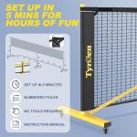Portable 22FT Pickleball Net System on Wheels
