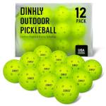 Dinkly USAPA Approved Outdoor Pickleball Balls - 12 Pack