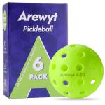 Arewyt Neon Green Pickleball Balls 6 Pack