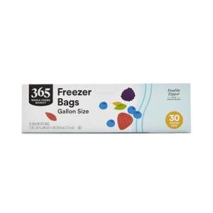 Gallon Freezer Bags with Double Zipper, 30 Count