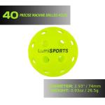 Lumi SPORTS 12-Pack Outdoor Fluorescent Pickleball Balls