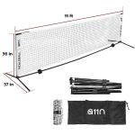 A11N Portable 11ft Pickleball Half Court Net