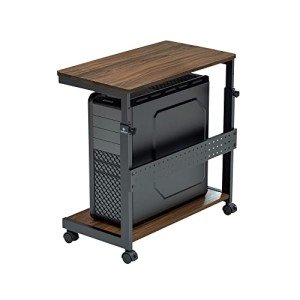 Height Adjustable Mobile PC Tower Stand with Wheels