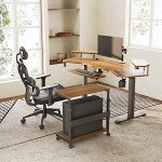 Height Adjustable Mobile PC Tower Stand with Wheels