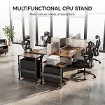 Height Adjustable Mobile PC Tower Stand with Wheels