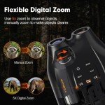 Head-Mounted Digital Infrared Night Vision Goggles Binoculars for 100% Darkness