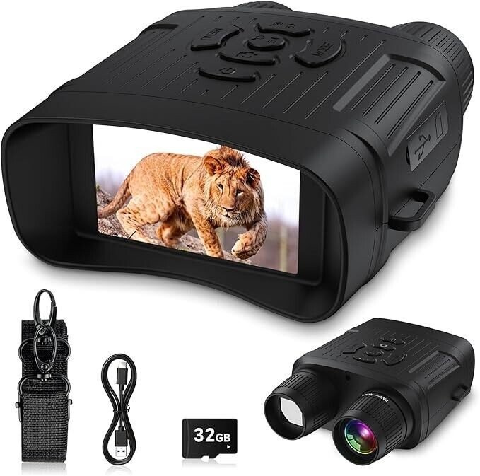 Infrared Night Vision Binoculars for Total Darkness
