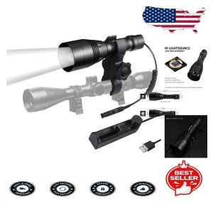 Zoomable Infrared Flashlight for Night Vision Hunting