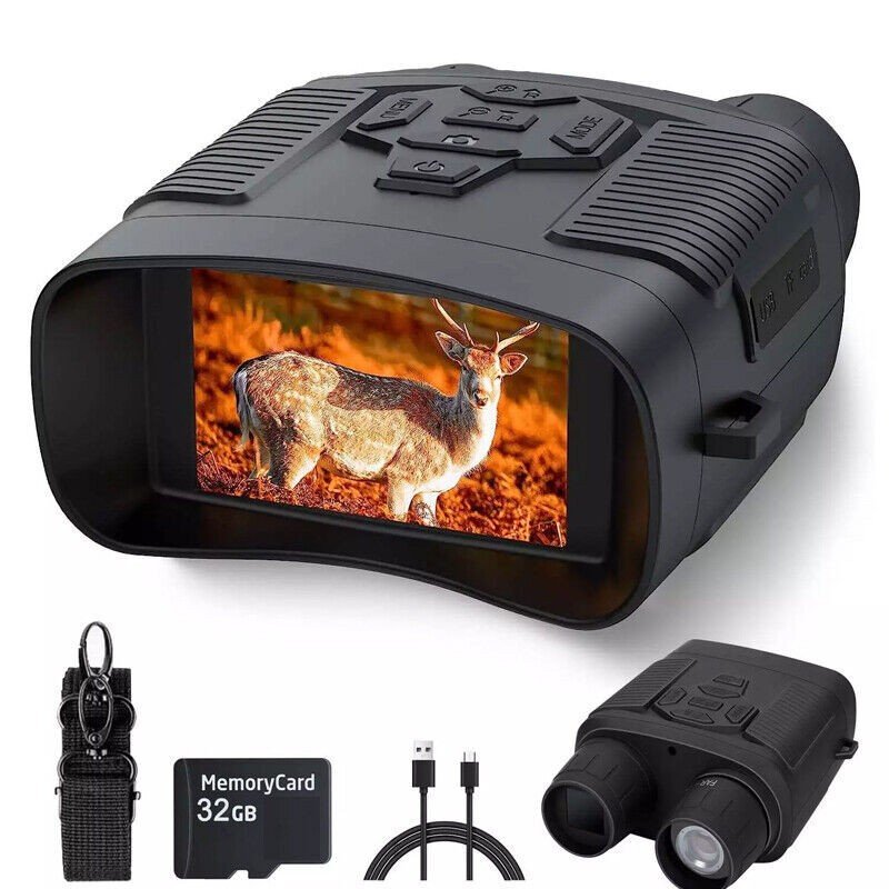 36MP 4K Night Vision Binoculars with 5x Zoom