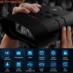 Infrared Night Vision Binoculars for Dark Viewing