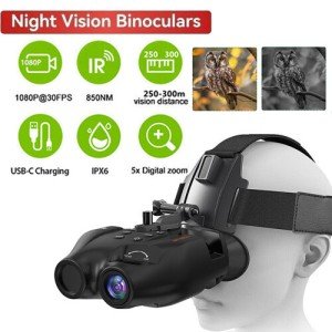 Night Vision Goggles with 5x Zoom for Hunting
