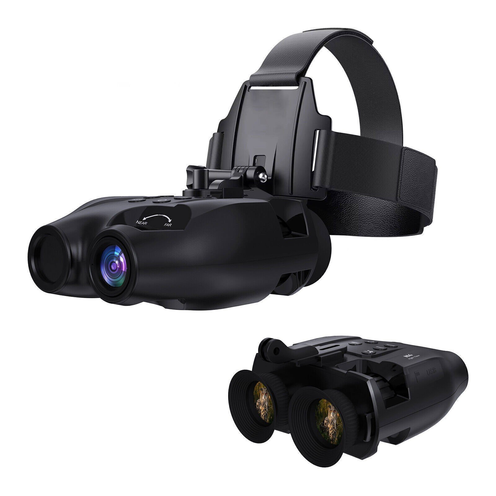 Night Vision Head-Mounted Infrared Binoculars