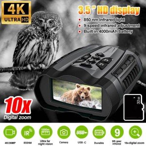 10X Zoom Night Vision Binoculars with HD Camera