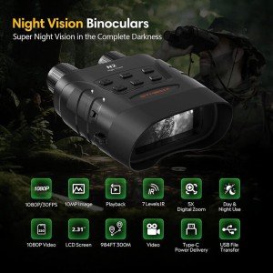 Infrared Night Vision Binoculars with 32GB TF Card