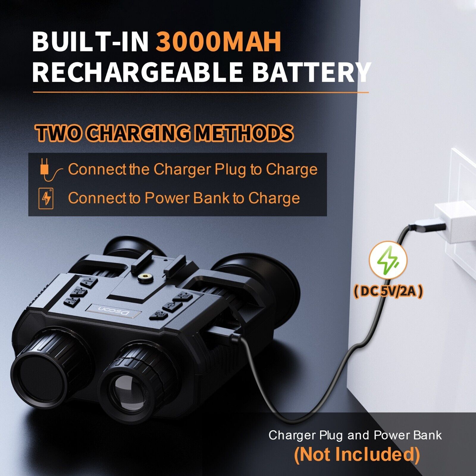 Rechargeable HD Night Vision Binoculars for Hunting