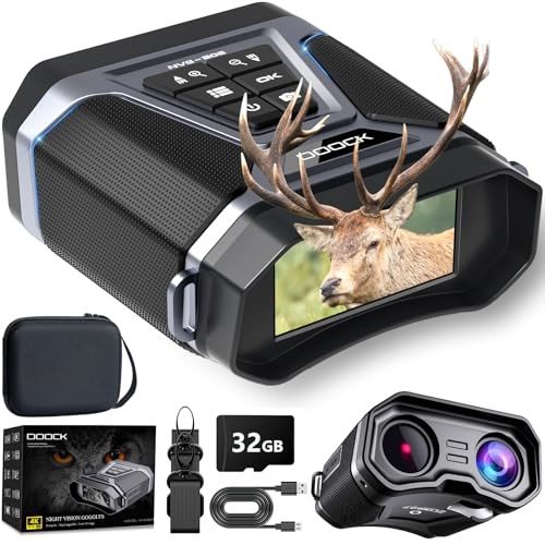 DOOCK 4K Night Vision Binoculars with 8X Zoom