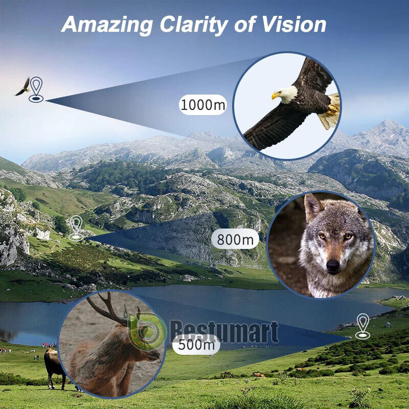 High Power Night Vision Monocular Binoculars 10-300X40mm