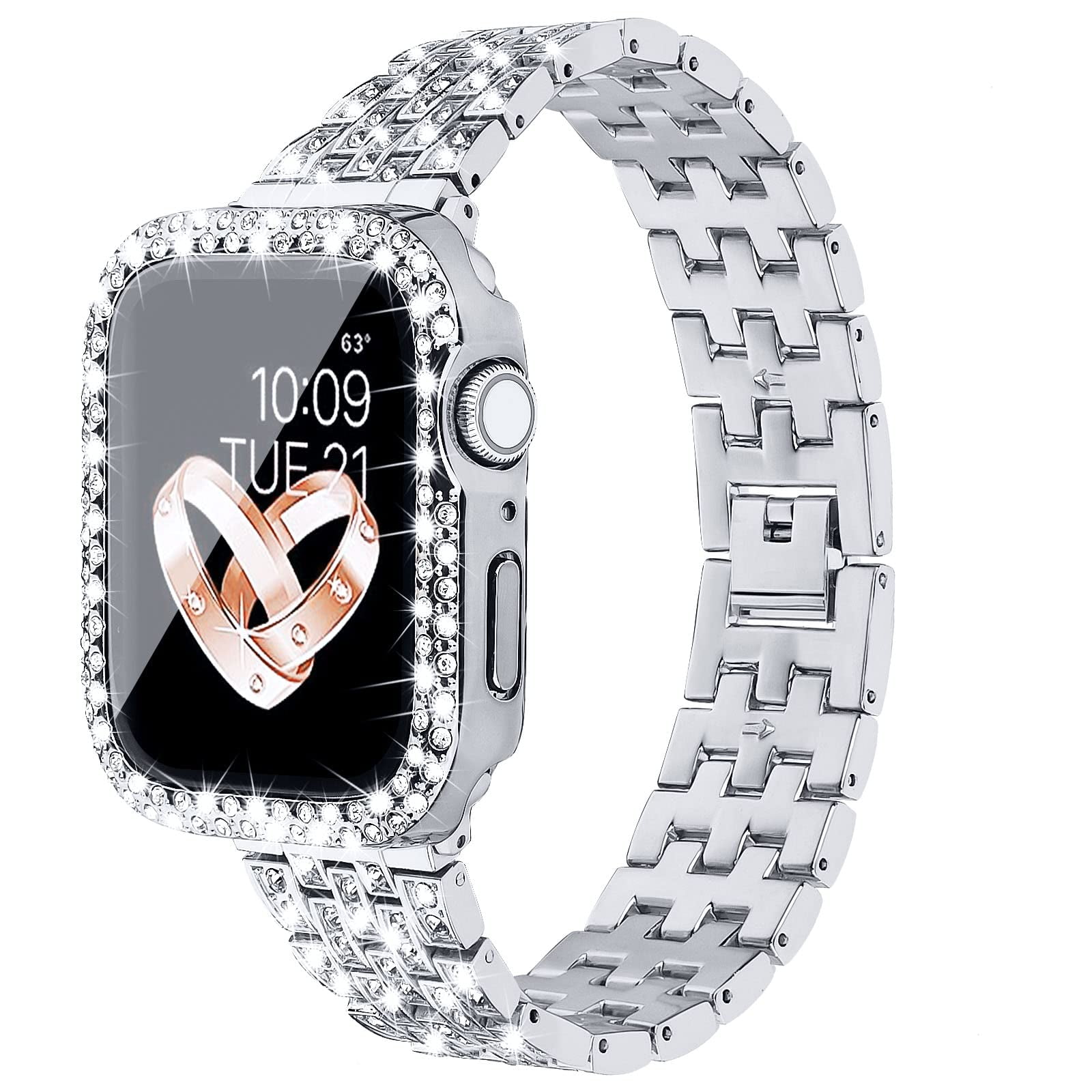 V-Moro Bling Diamond Metal Apple Watch Band 38mm