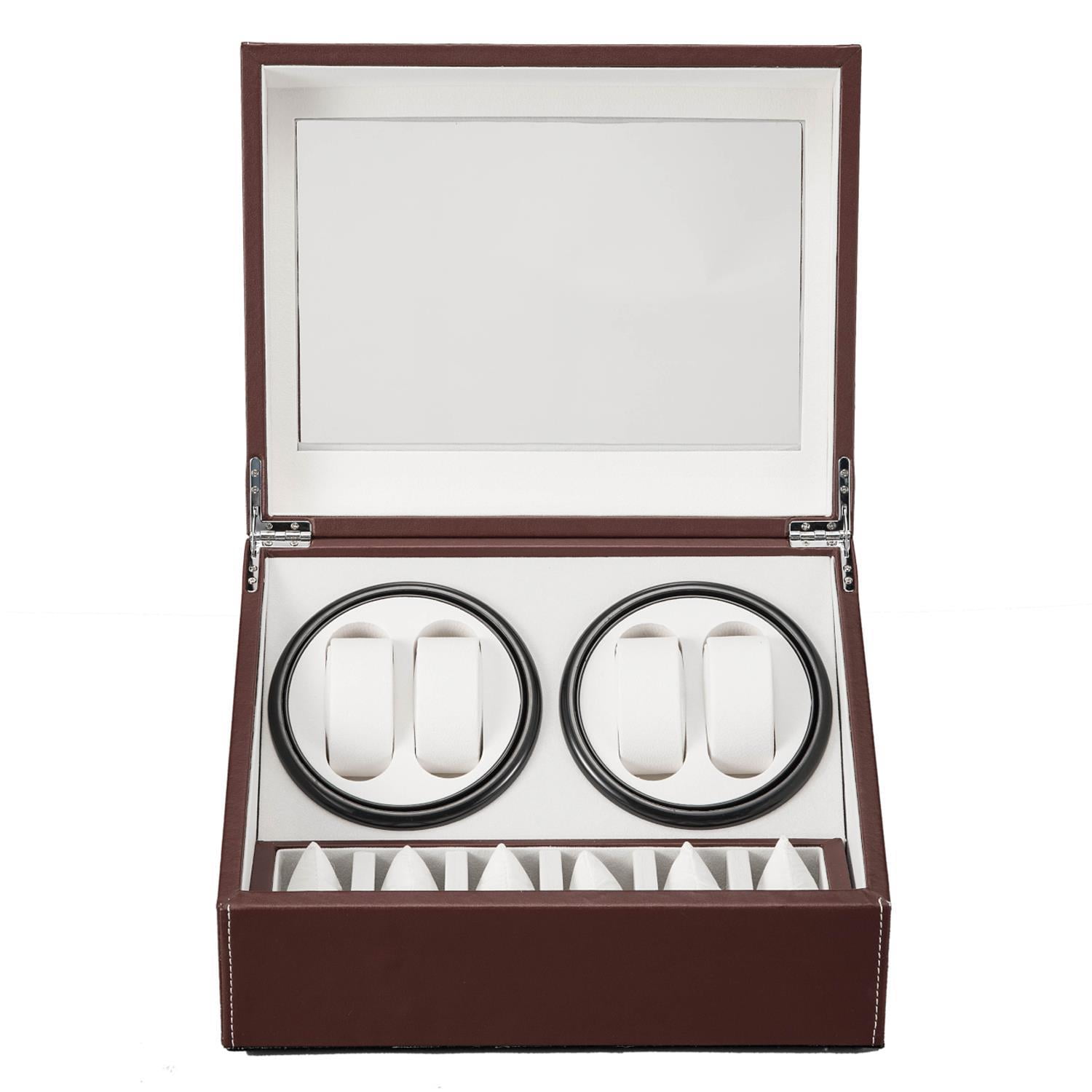 GoDecor Wood Watch Winder Display Box - Brown