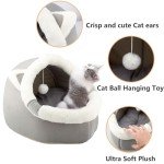 Cozy Cat Bed with Toy and Removable Pillow
