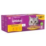 WHISKAS Senior Wet Cat Food Pouches - Poultry