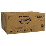 WHISKAS 7+ Senior Wet Cat Food Pouches - 120 Pack