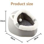 Cozy Cat Bed with Toy and Removable Pillow