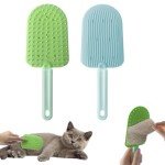 2-Pack Silicone Cat Tongue Comb and Brush