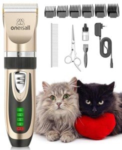 Oneisall Cordless Cat Grooming Clippers - Low Noise
