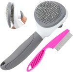 Self-Cleaning Cat Brush for Shedding - Grey