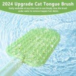 2-Pack Silicone Cat Tongue Comb and Brush