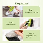 Pecute Self-Cleaning Cat Grooming Brush for Short Hair