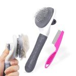 Self-Cleaning Cat & Dog Brush Grooming Set