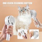 Cat Grooming Steam Brush with Self-Cleaning Feature