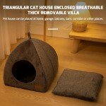 Cozy Cat Cave Bed with Washable Cushion