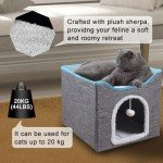 Cozy Foldable Cat Bed with Scratching Board