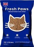 Fresh Paws Premium Wood Cat Litter - 30 L