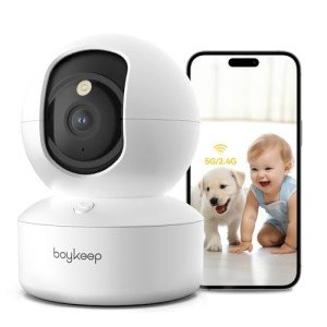 BoyKeep 2K Pet Camera with 360° WiFi & Night Vision