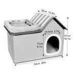 Cozy 2-in-1 Cat House with Removable Cushions
