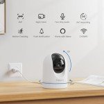 Cinnado 2K Indoor WiFi Security Camera for Pets