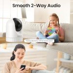 Cinnado 2K Indoor WiFi Security Camera for Pets