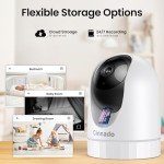 Cinnado 2K Indoor WiFi Security Camera for Pets