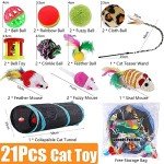Interactive Cat Toy Set with Collapsible Tunnel