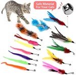 Interactive Feather Wand Toys for Indoor Cats