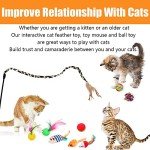 Interactive Cat Toy Set with Collapsible Tunnel
