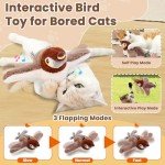 Interactive Rechargeable Flapping Bird Cat Toy