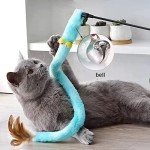 Interactive Cat Feather Teaser Wand with Bells