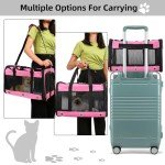 Portable Soft-Sided Cat Carrier Bag - Pink