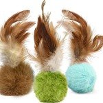 Interactive Cat Feather Teaser Wand with Bells