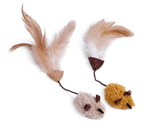 Feather Tail Mice Cat Toys - 2 Pack